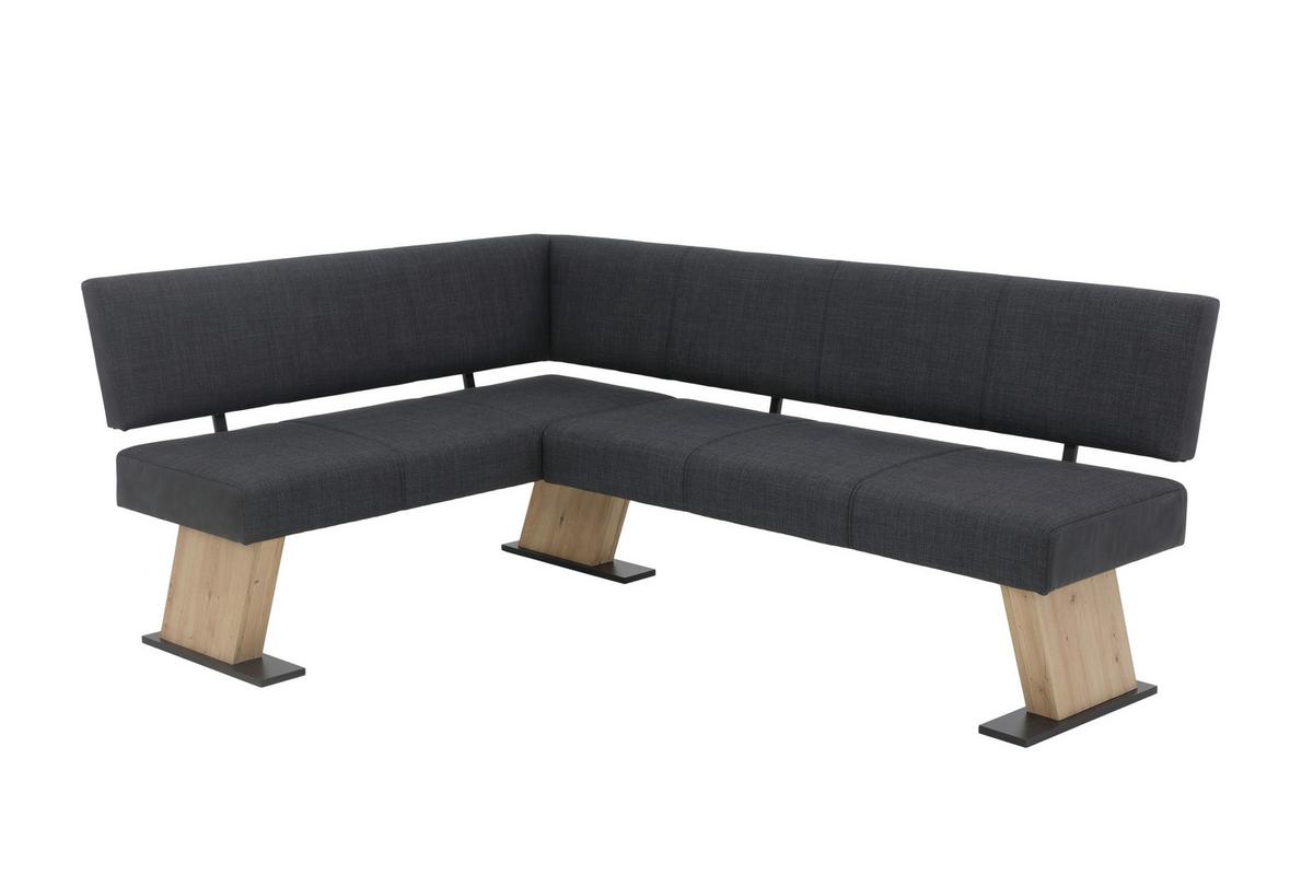 Eckbank Lyon Reb - Anthrazit/Eiche Artisan, MODERN, Holzwerkstoff/Textil (210/87cm) - MID.YOU