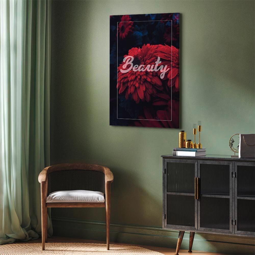 Leinwandbild Rot Schwarz B: 40 cm - Rot/Schwarz, Basics, Holzwerkstoff/Textil (40/60/1,2cm) - artgeist