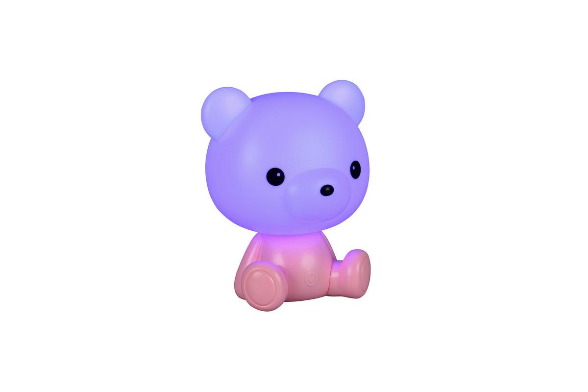 LED-Tischleuchte Cutie Weiß Pink B: 19 cm - Pink/Weiß, LIFESTYLE, Kunststoff (21/19/25,5cm)