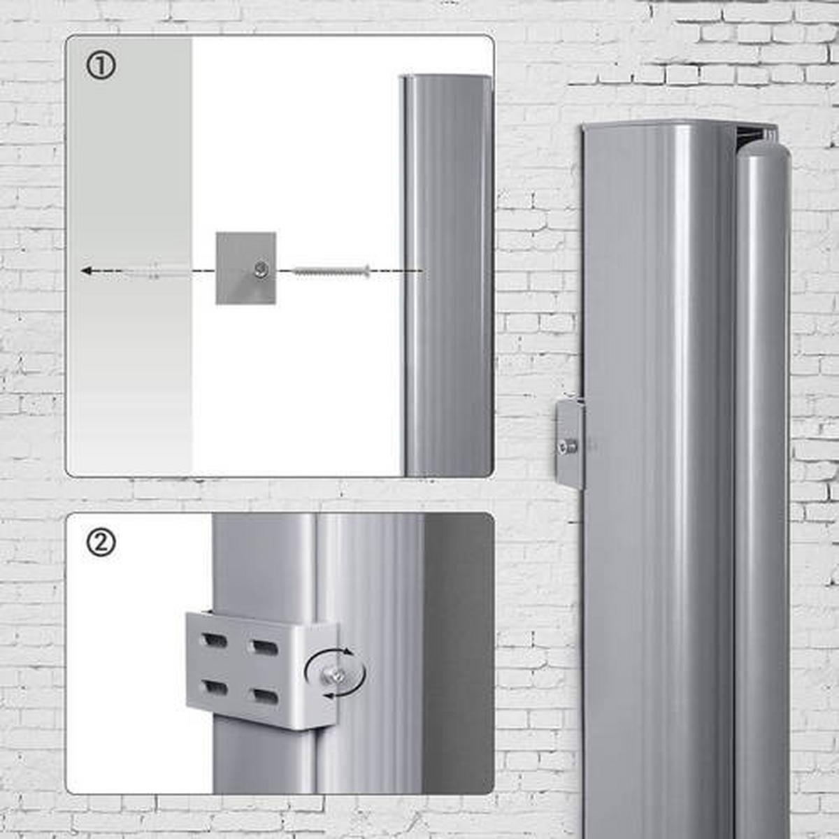 Markise Grau BxH: 350x200 cm - Grau, Basics, Textil/Metall (350/200cm) - Modante