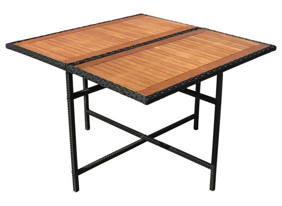 Gartentisch Faro Eukalyptusholz L 110 cm - Schwarz/Braun, Basics, Holz/Kunststoff (110/110/75cm) - Ambia Garden Gartentisch Faro Eukalyptusholz L 110 cm - Schwarz/Braun, Basics, Holz/Kunststoff (110/110/75cm) - Ambia Garden