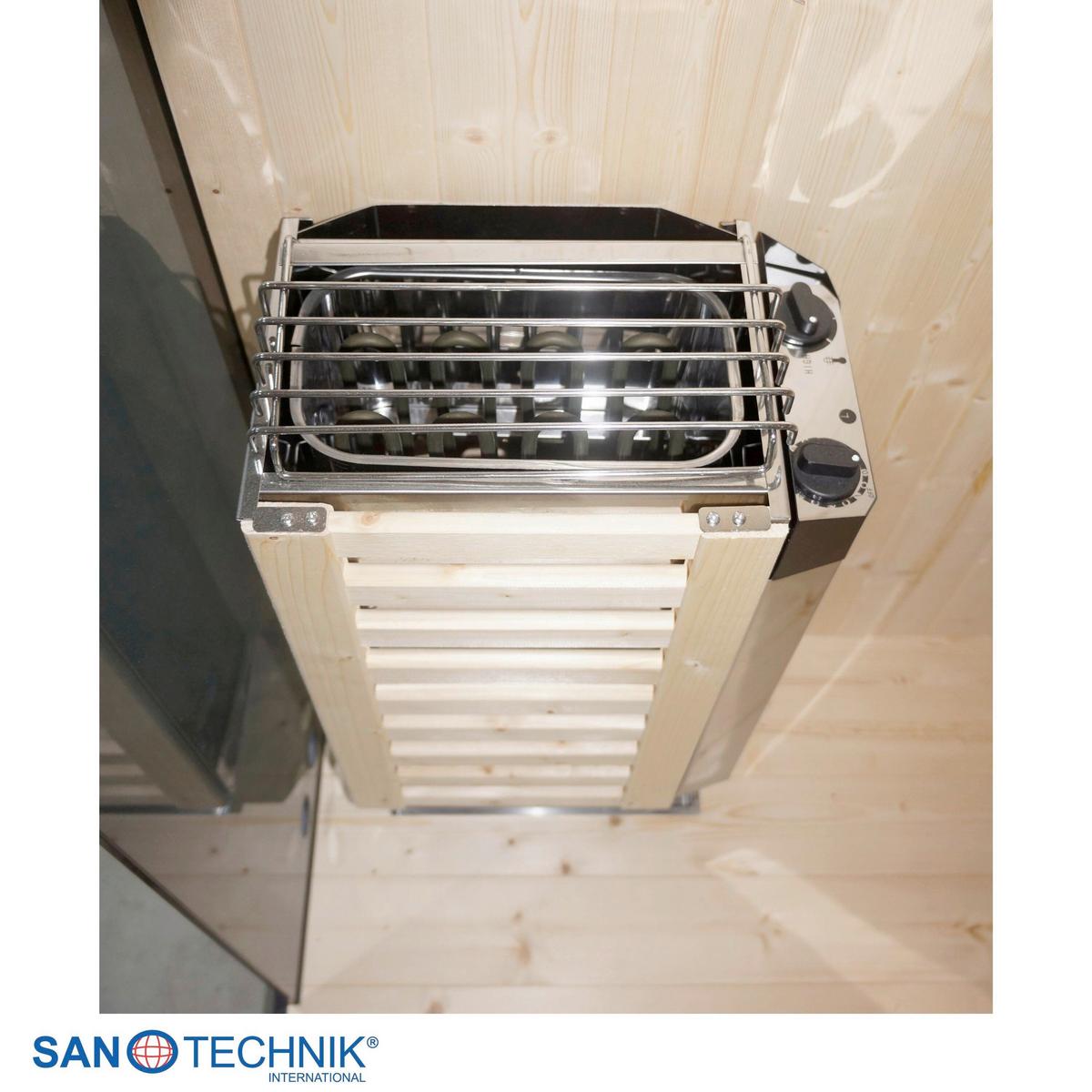 Sauna+Infrarotkabine GLACIER S geeignet für 1 Person - Fichtefarben, Basics, Glas/Holz (100/120/200cm) - Sanotechnik