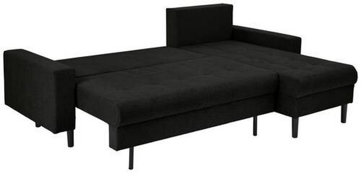 Ecksofa Boston, Schwarz S: 231x157 Cm - Schwarz, KONVENTIONELL, Textil (231/157cm) - P & B