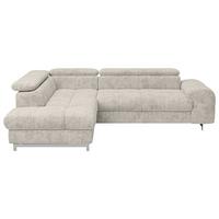 Ecksofa Mit Schlaffunktion Cloud + Grau - Chromfarben/Grau, KONVENTIONELL, Textil (206/257cm) - Livetastic