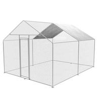 Heimtiergehege Zi-Cr342 400x250x300 cm Verzinkte Rohre - Grau, Basics, Metall (400/250/300cm) - Zipper