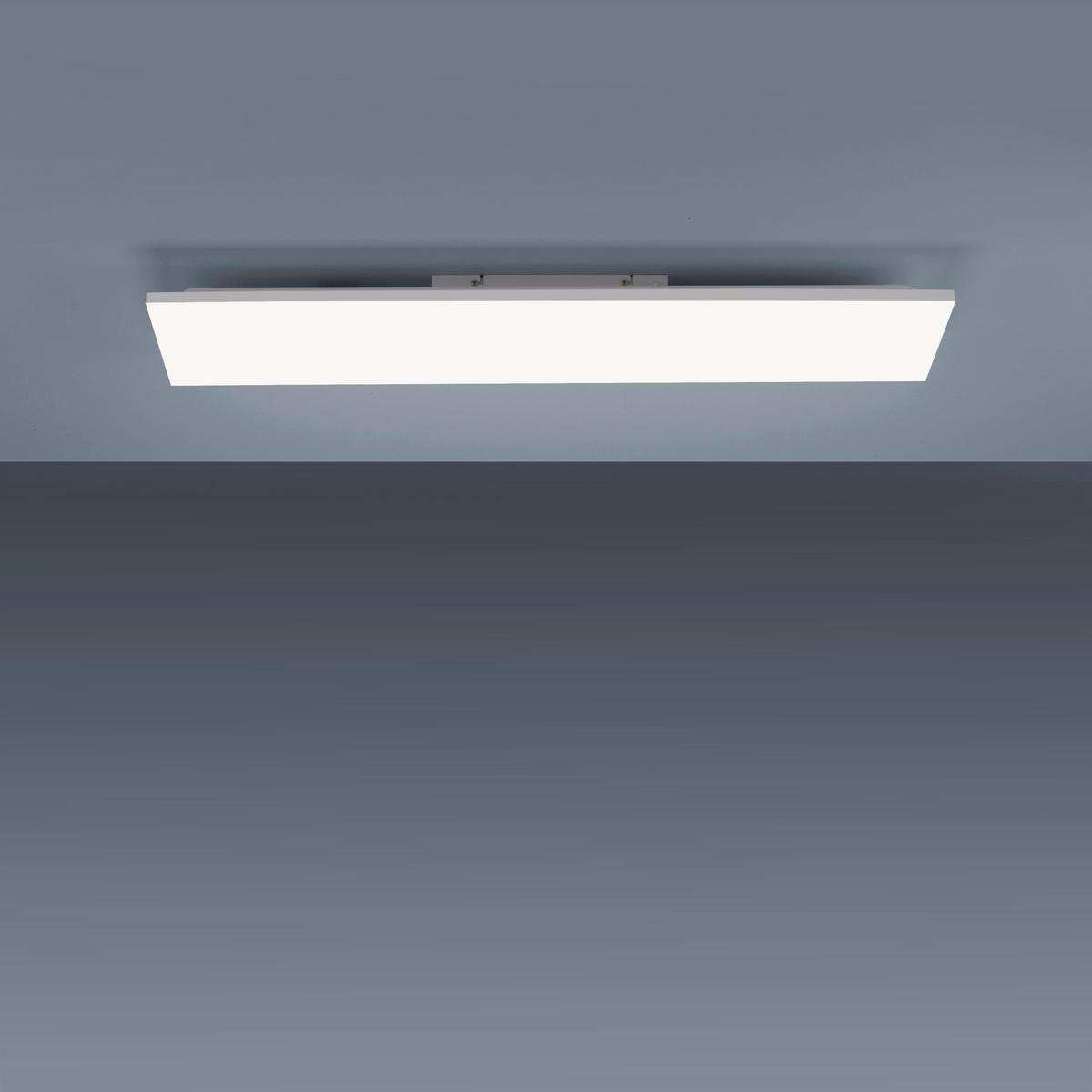 LED-Deckenleuchte Gustav L: 100 cm mit Farbwechsler - Weiß, Design, Kunststoff/Metall (100/25/6,2cm)