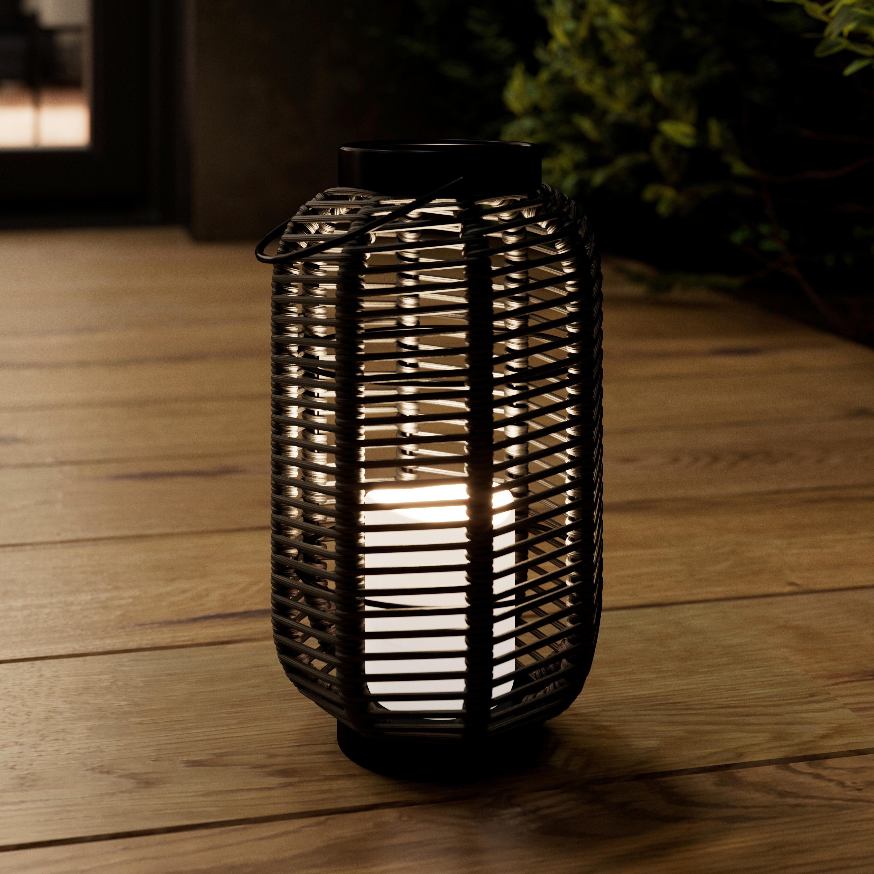 SOLÁRNÍ SVÍTIDLO RICA - černá, Moderní, kov/plast (16/28/16cm) - Bessagi Garden