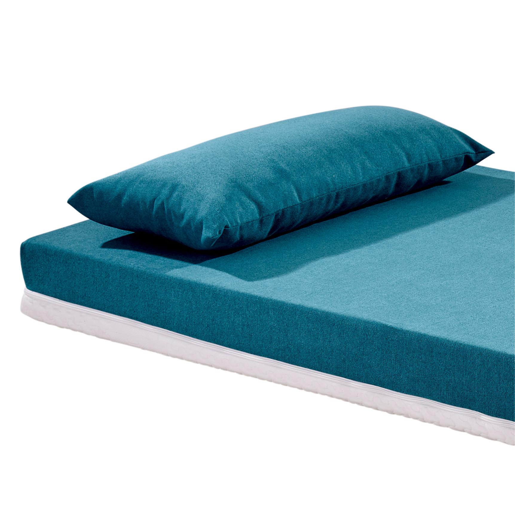 Zierkissen Enjoy 2er-set 38x80 Cm Mikrofaser Mit Zipp - Türkis, Textil (38cm) - Primatex