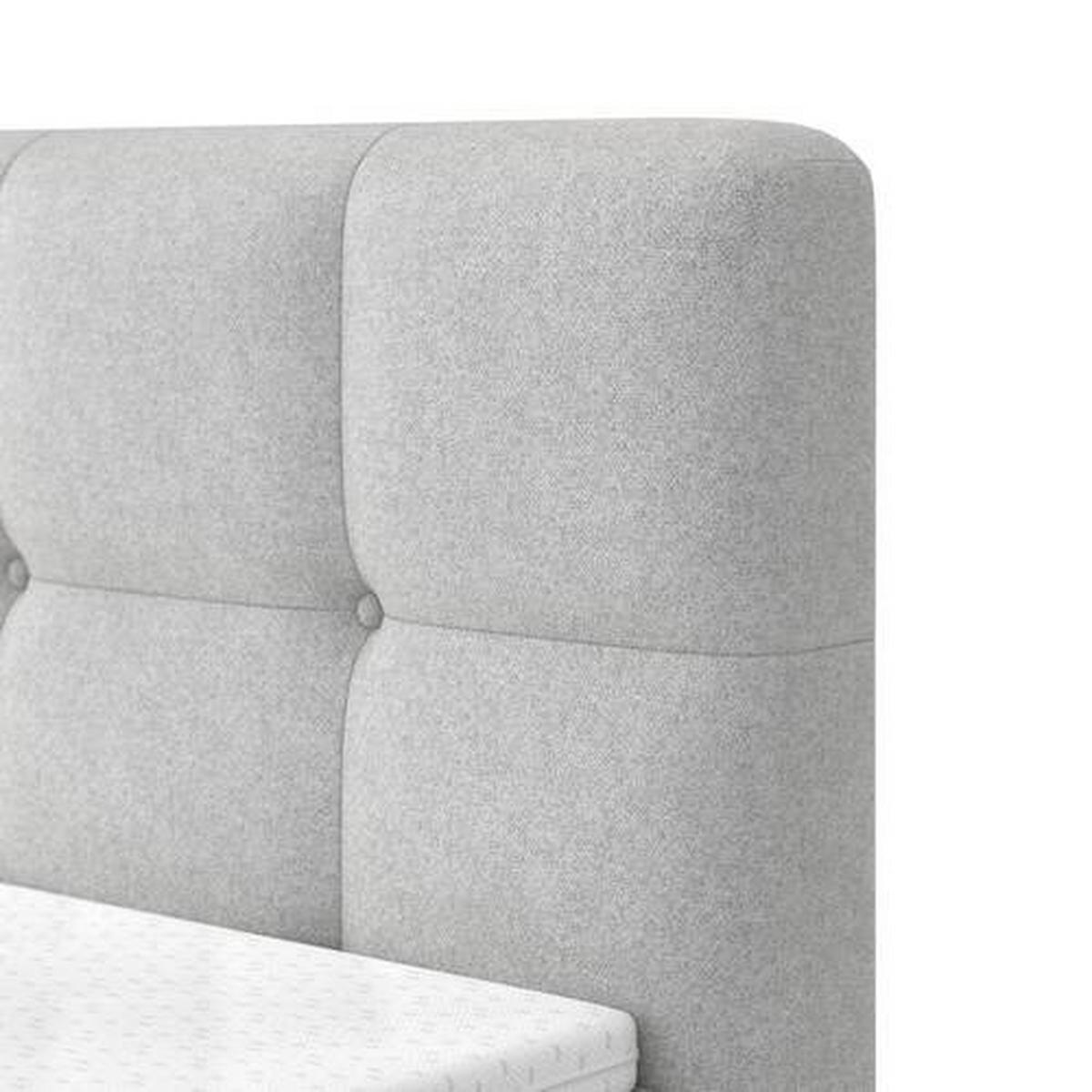 Posteľ boxspring MARBELLA 180x200, světle šedá - černá/světle šedá, Moderní, kov/dřevo (180/200cm) - Bessagi Home