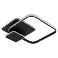Led-deckenleuchte 33481 Cpraggia - Schwarz/Weiß, Design, Kunststoff/Metall (45/40,5/6cm) - Eglo