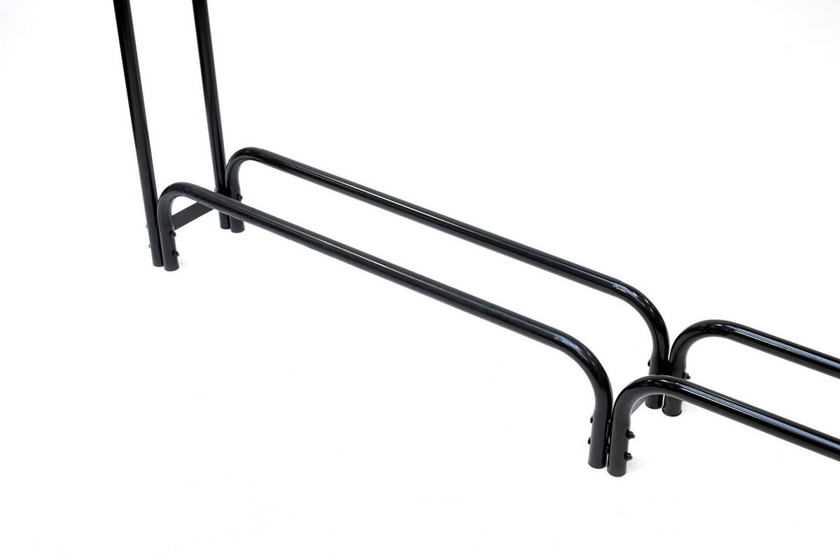 Regál na drevo 244cm - čierna, Basics, kov (25/118/244cm)