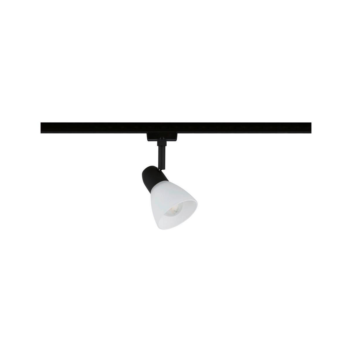 Schienensystem-Strahler 96987 Urail Caps - Opal/Schwarz, Design, Glas/Metall (8,3/14,8cm) - Paulmann