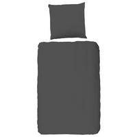 Bettwäsche Uni Anthrazit Grau 135x200 Cm - Anthrazit, Basics, Textil (135/200cm)