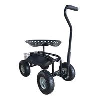 GARTENGERÄTEWAGEN MIT SITZ - Anthrazit, Basics, Kunststoff/Metall (81/45/86cm) - Ambia Garden
