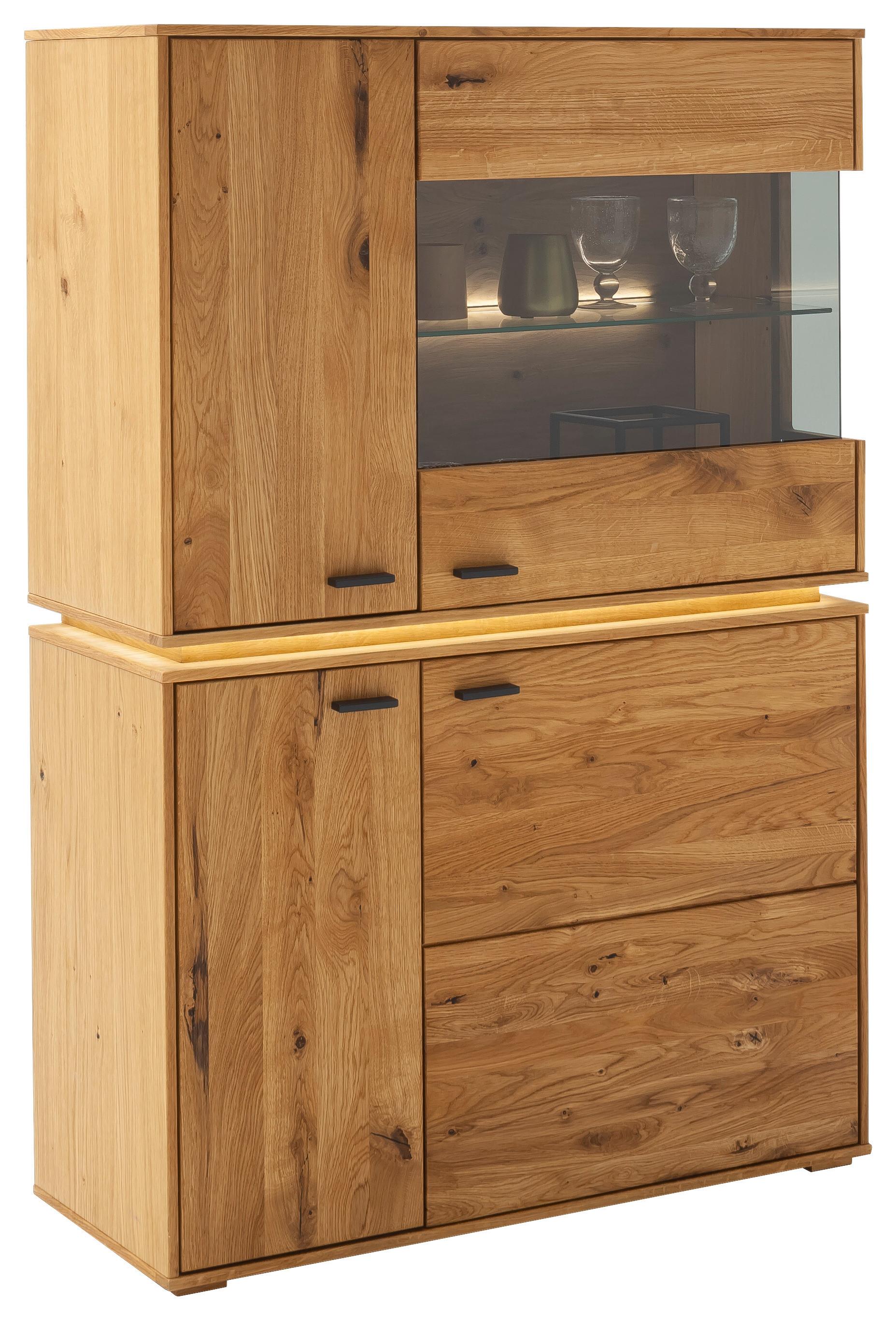 Highboard teilmassiv B: 93 cm Como Wildeiche