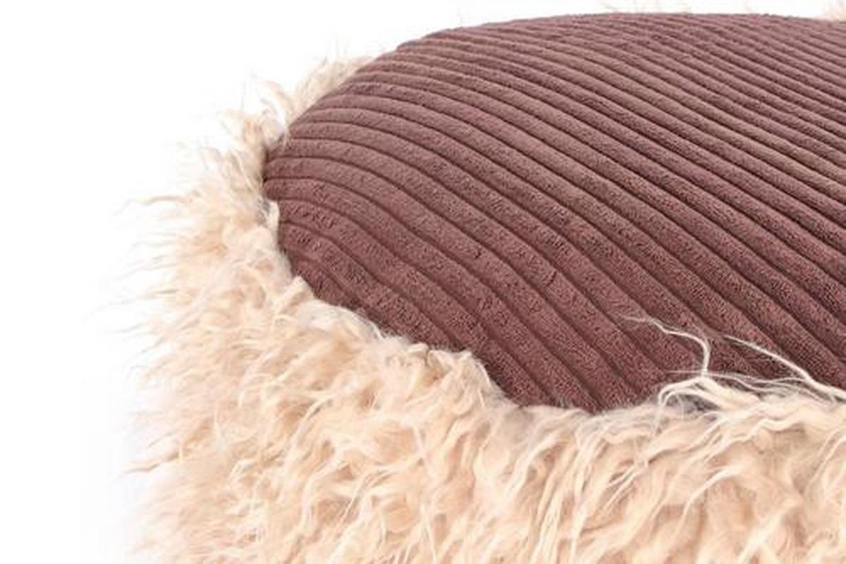 Pouf Beige Dxh: 45x38 Cm - Beige, Basics, Kunststoff (45/38/45cm) - Kayoom