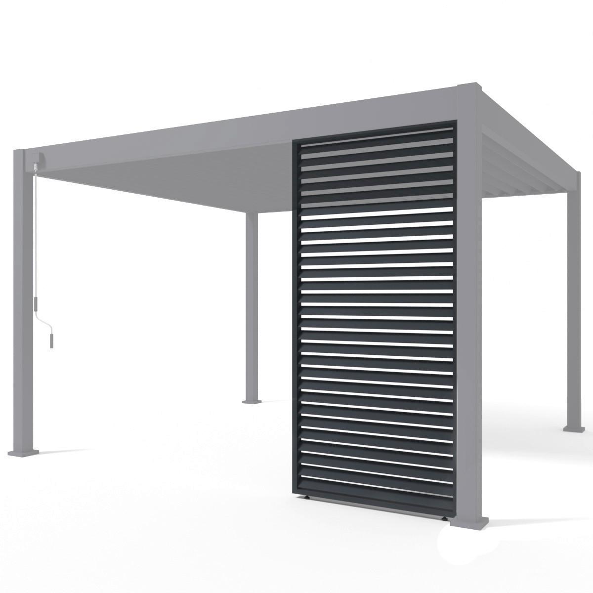 Pergola-seitenteil 113x233 Cm, Graphitfarben - Graphitfarben, Basics, Metall (113,5/233,5/6,5cm)