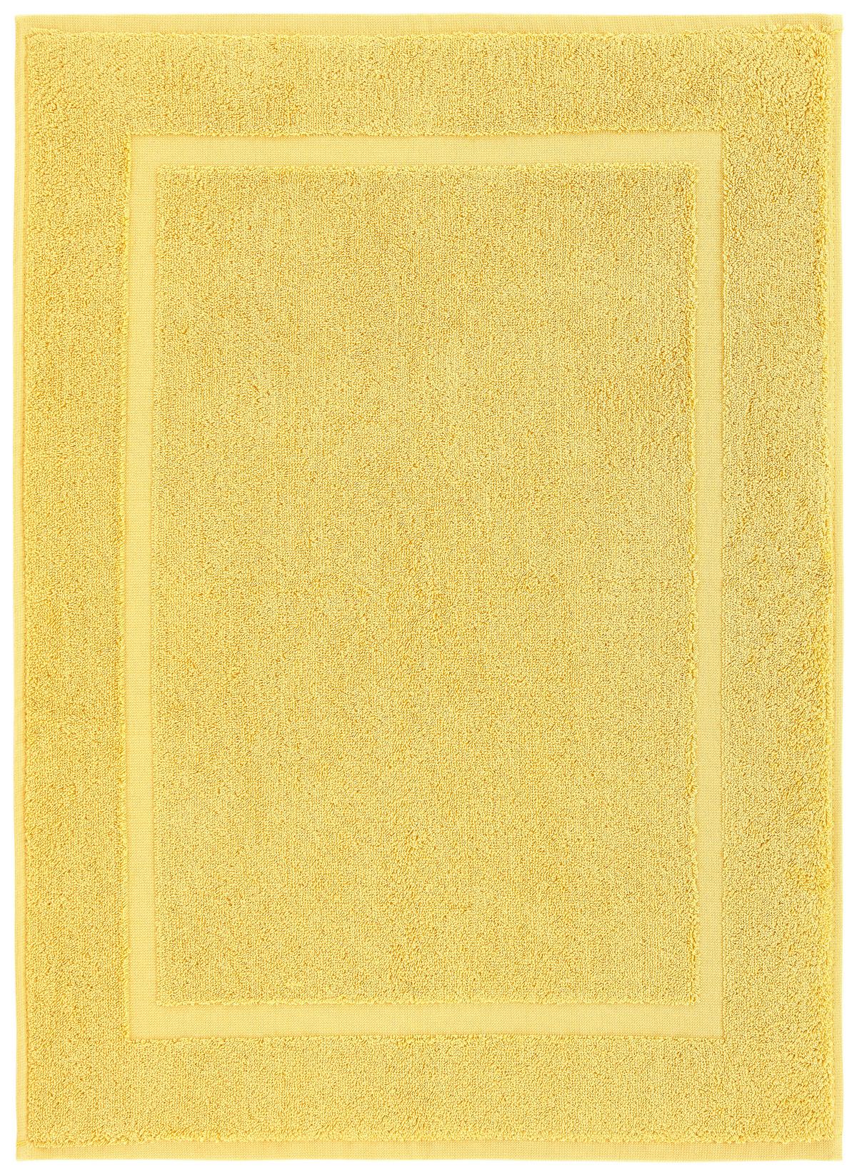 KÚPEĽŇOVÁ PREDLOŽKA Melanie, 50/70cm, žltá - žltá, textil (50/70cm) - Modern Living