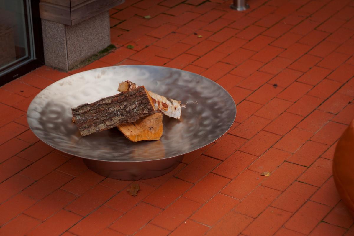 Feuerschale Grace M Edelstahl - Edelstahlfarben, Basics, Metall (58/58/13,6cm)