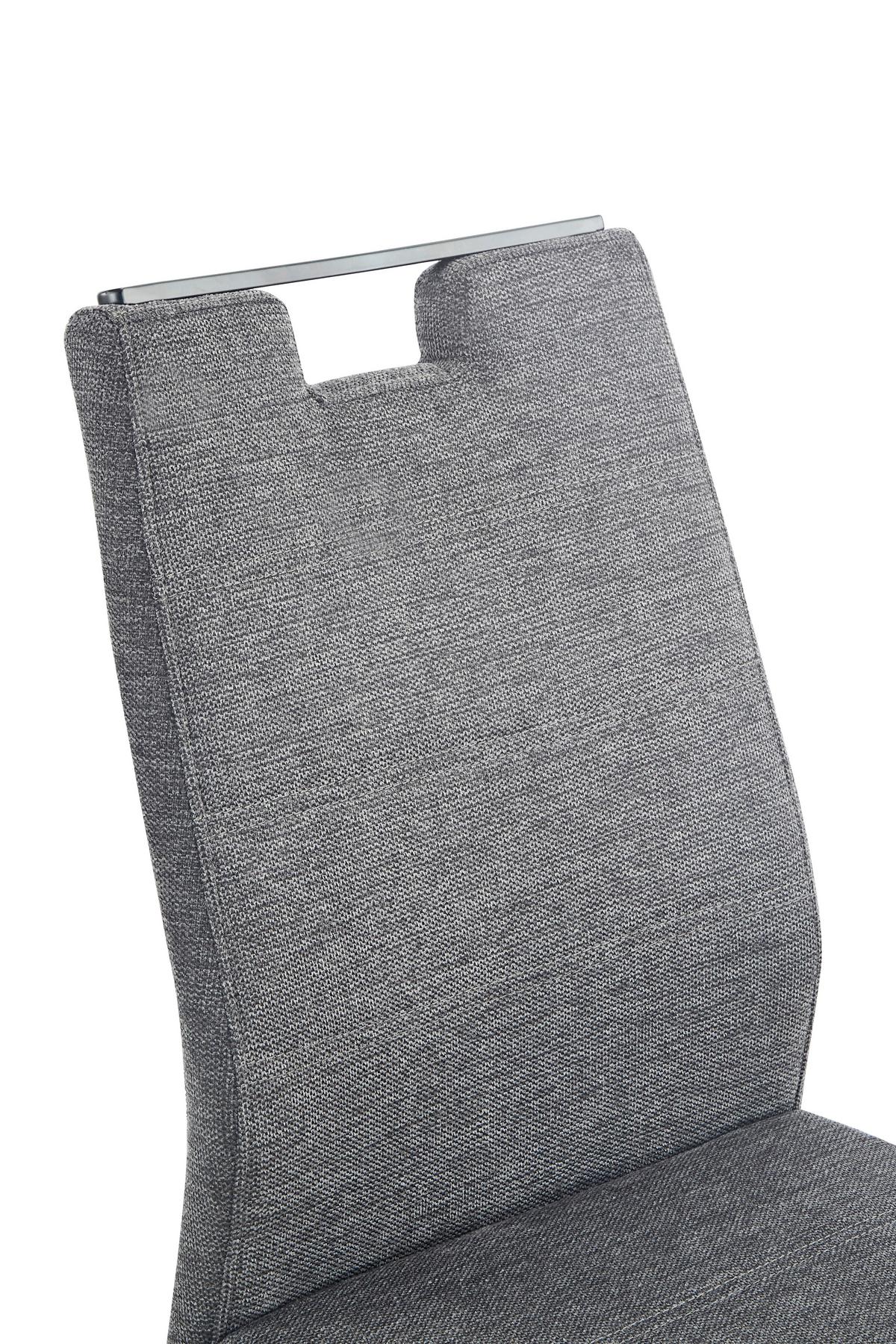 SCHWINGSTUHL KERSTIN II S - Anthrazit/Schwarz, MODERN, Textil/Metall (47/100/64cm) - P & B