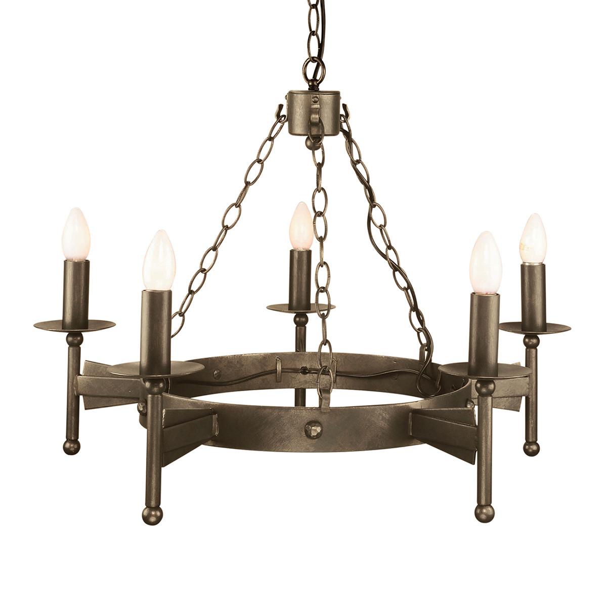 Kronleuchter Cw5-Old-Brz - Bronzefarben, Natur, Metall (67/59cm) - Elstead Lighting
