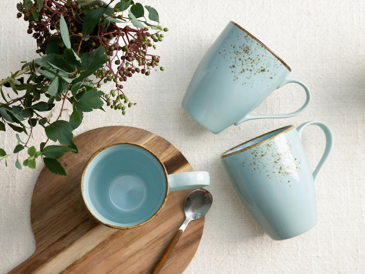 KAFFEEBECHERSET 22068 NATURE COLLECTION - Pastellblau, Trend, Keramik (300ml) - Creatable