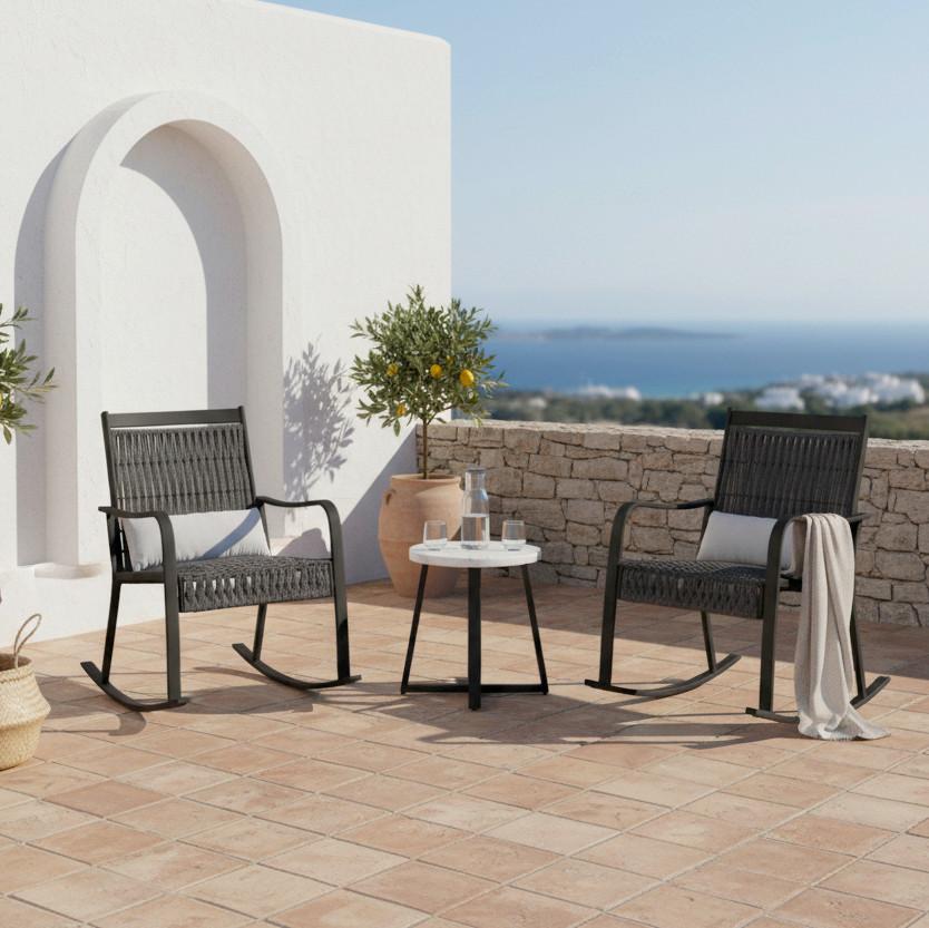 SADA NA BALKON MATHILDA - bílá/šedá, Moderní, kov/textil - Bessagi Garden