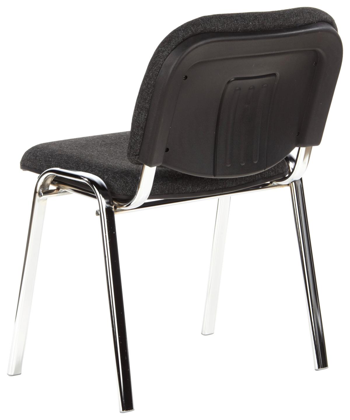Besucherstuhl Xt 600 Stapelbar Anthrazit/Chromfarben - Chromfarben/Anthrazit, Basics, Textil/Metall (58/84/41cm) - MID.YOU