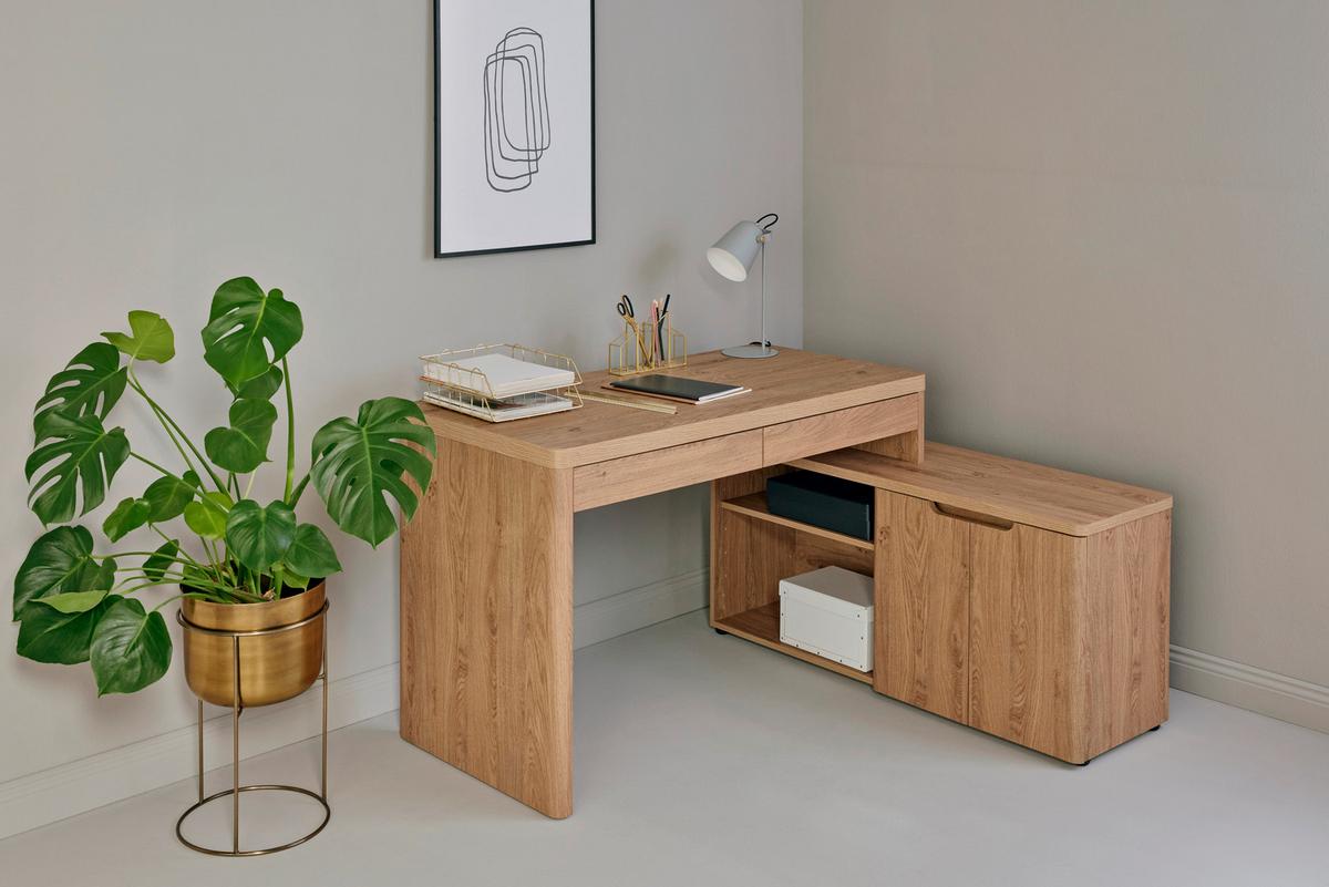 Eckschreibtisch Libre C 155 E* - Eichefarben, MODERN, Holzwerkstoff (140/118/76cm) - Livetastic