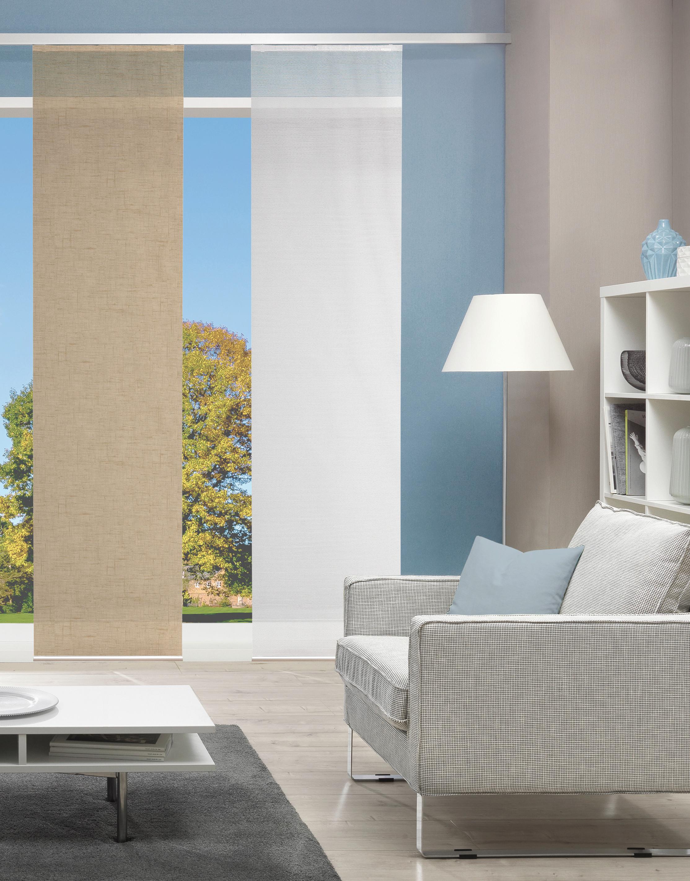 Flächenvorhang Pive - Sandfarben, Basics, Textil (60/260cm)