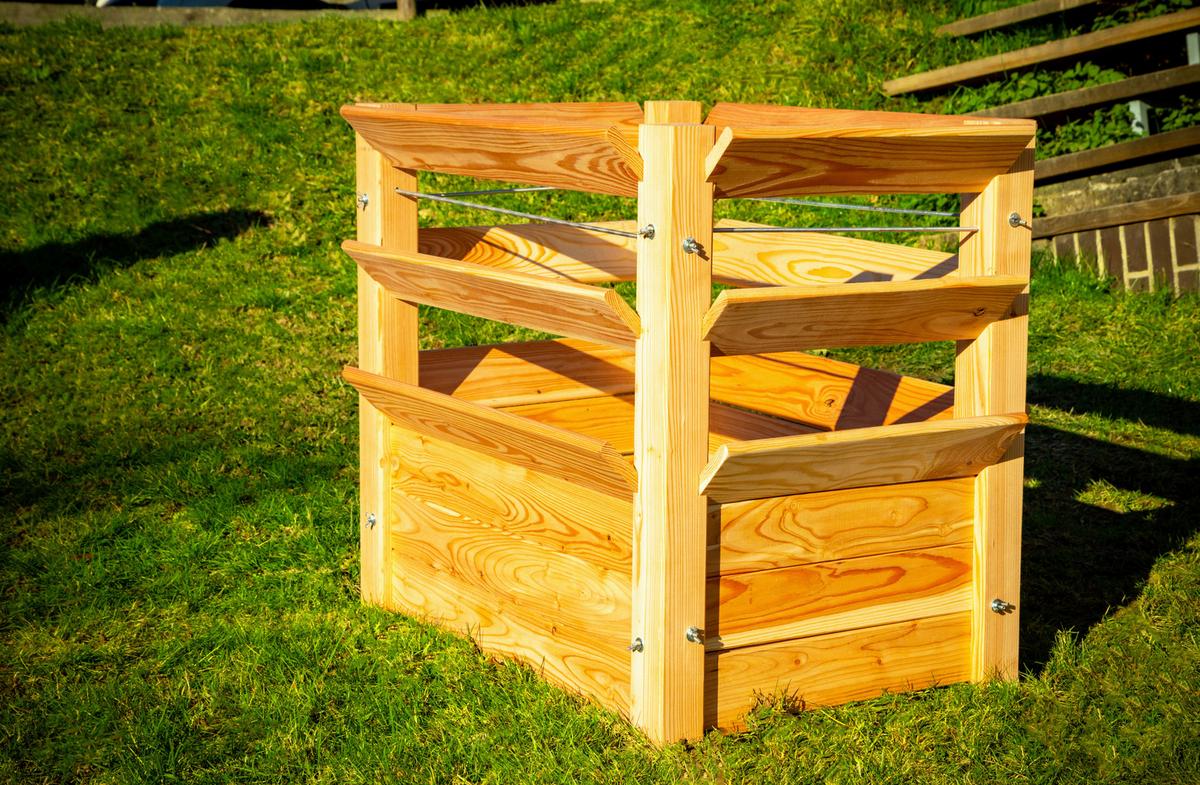 Hochbeet Echtholz Lärche 90x73x65 cm Lärchefarben - Lärchefarben, Basics, Holz (90/73/65cm)