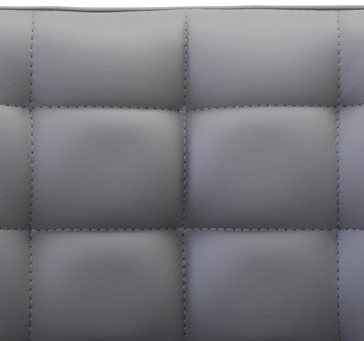Barhocker Elias Grau höhenverstellbar, B: 42 cm - Schwarz/Grau, MODERN, Textil/Metall (42/109,5/52cm) - Livetastic