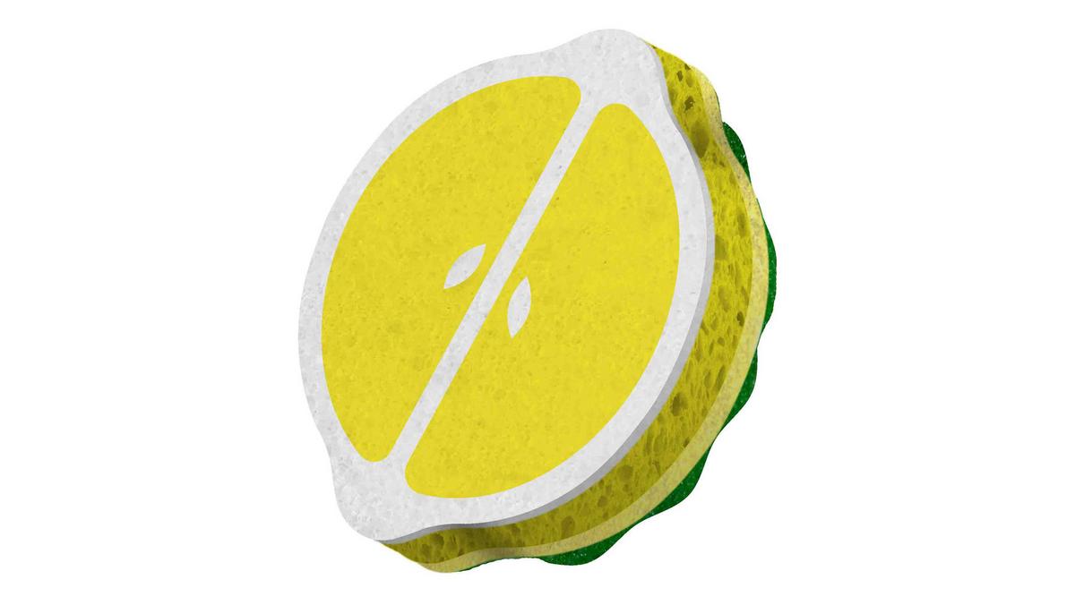 Surolószivacs Vileda Punch Lemon - Basics (10,2/15/3,2cm) - Vileda