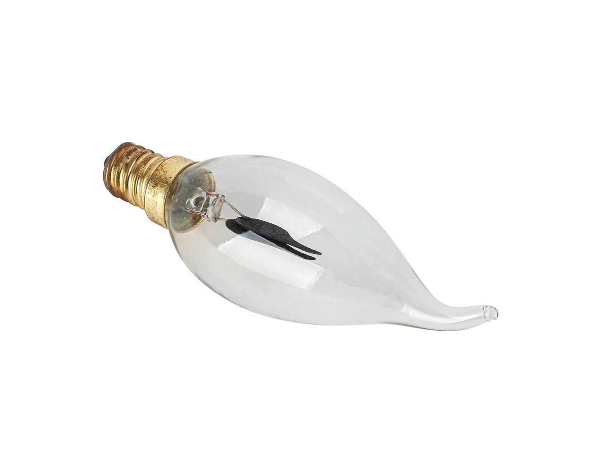LED ŽIAROVKA C82228MM - priehľadné/mosadzná, Konventionell, kov/sklo (3,5/12,5cm) - Mömax
