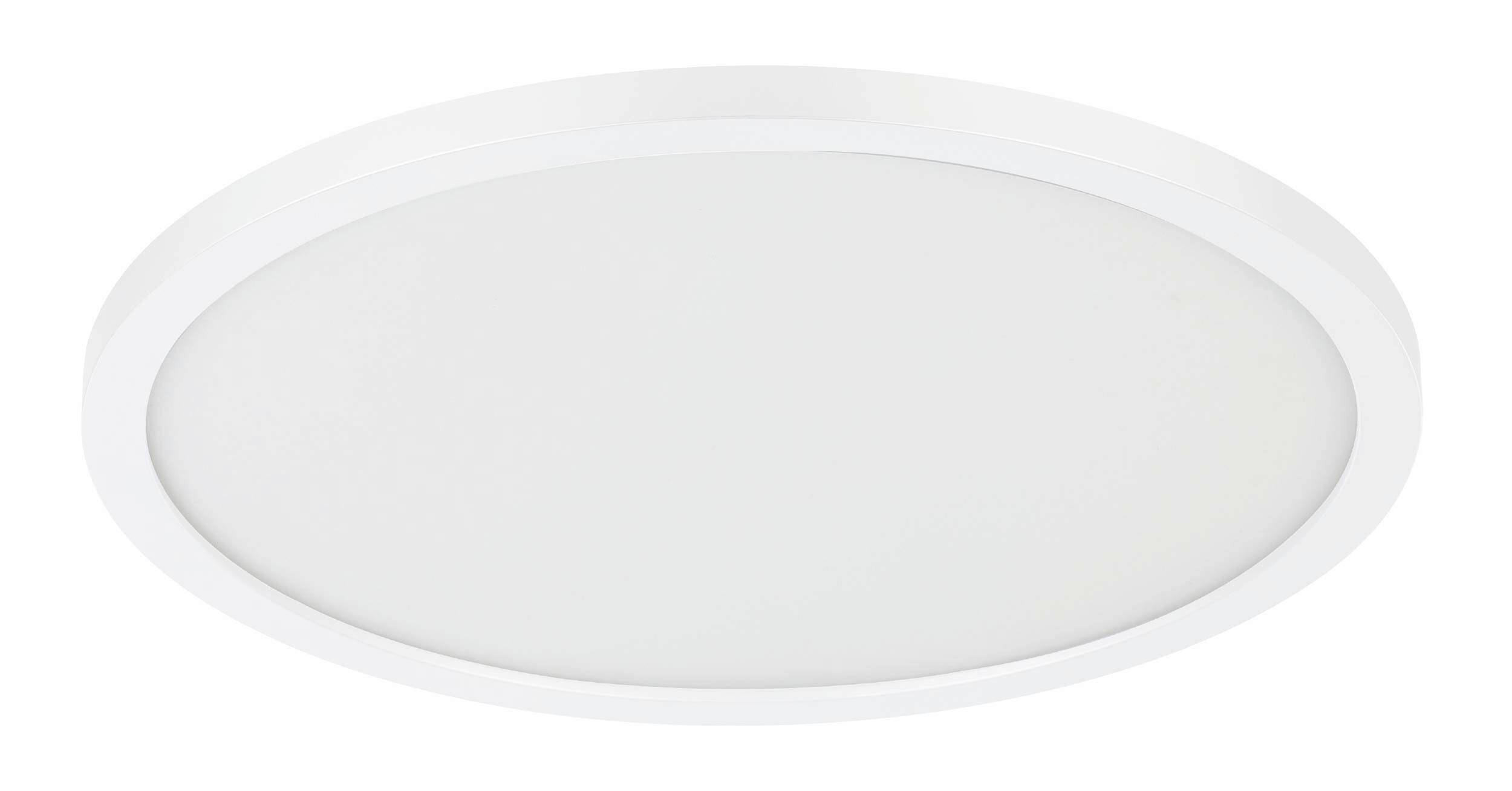 LED-Deckenleuchte Campaspero Ø 29,5 cm mit Fernbedienung - Weiß, Basics, Kunststoff (29,5/2,5cm)