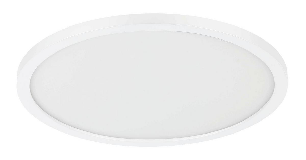 Led-deckenleuchte Campaspero Ø 29,5 Cm Mit Fernbedienung - Weiß, Basics, Kunststoff (29,5/2,5cm)