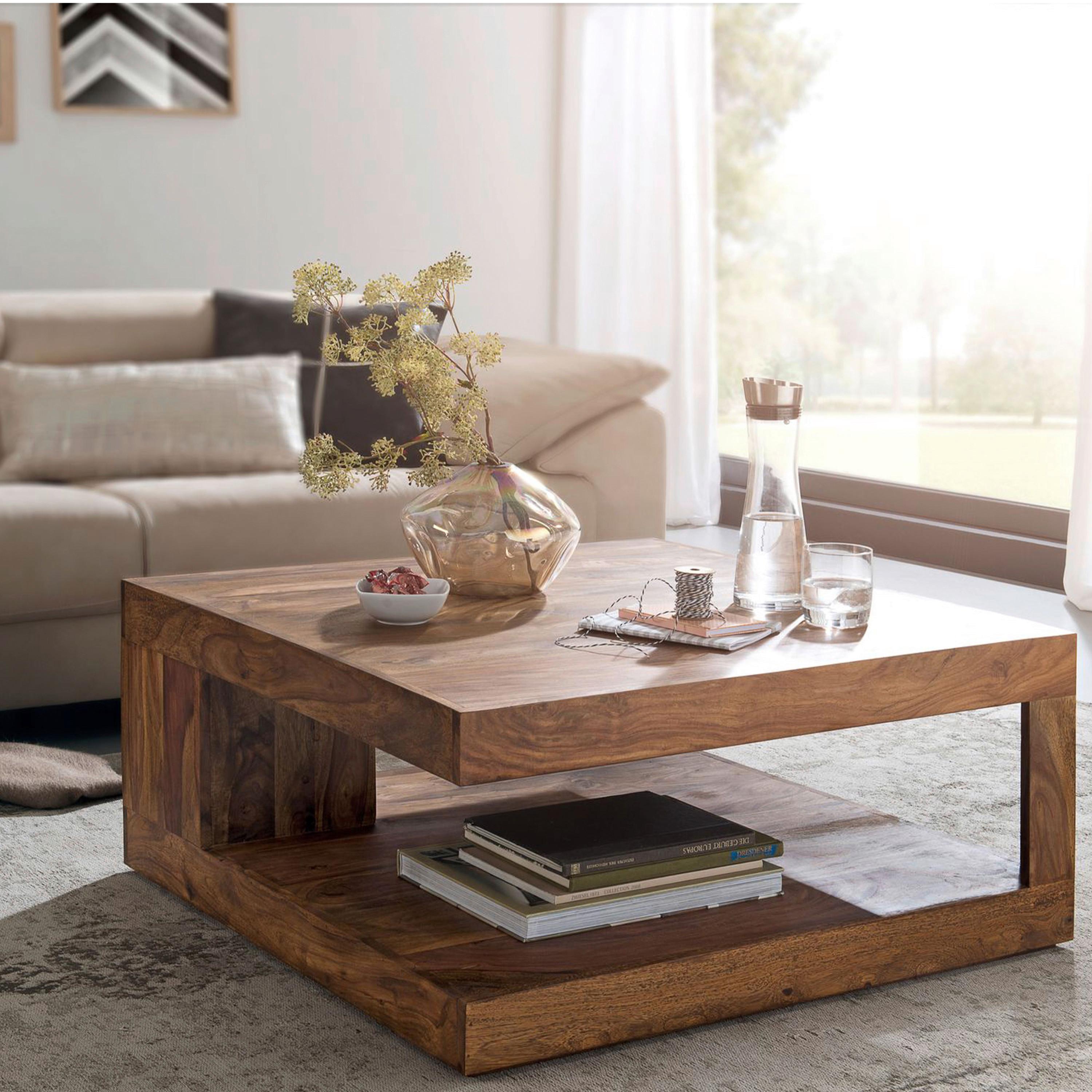 Couchtisch Wl6.227 - Sheeshamfarben, Design, Holz (90/90/40cm) - MID.YOU
