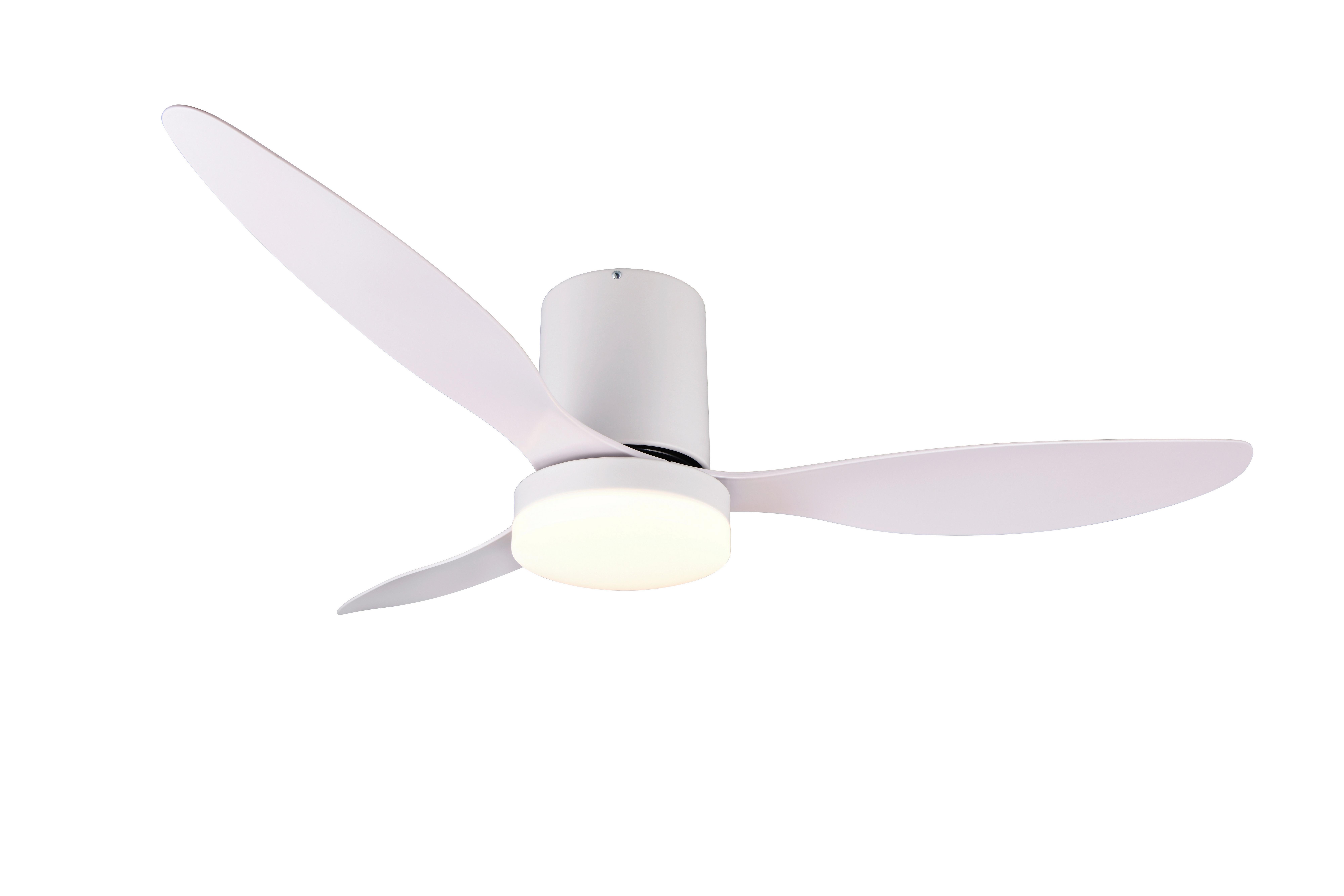 Deckenventilator Göteborg Weiß D: 132 cm - Weiß, KONVENTIONELL, Kunststoff (132,0/31,0cm)