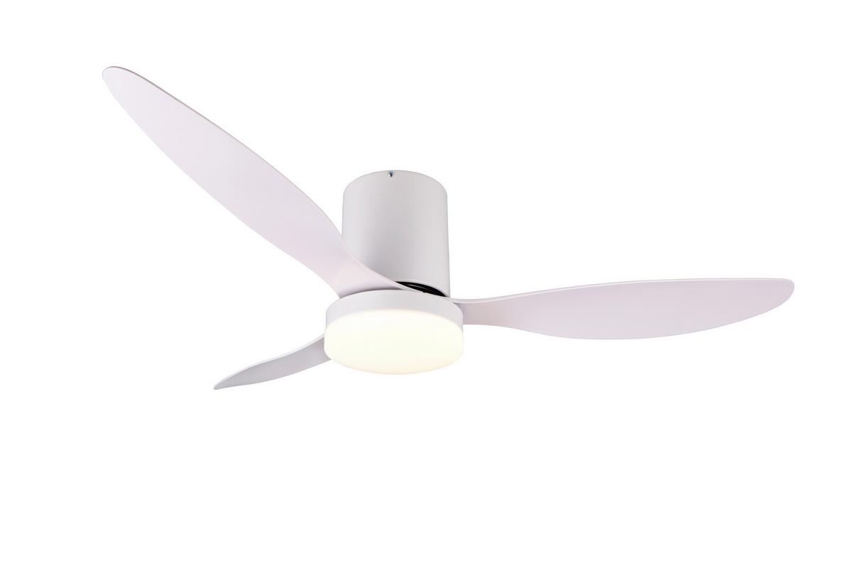 Deckenventilator Göteborg Weiß D: 132 cm - Weiß, KONVENTIONELL, Kunststoff (132,0/31,0cm)