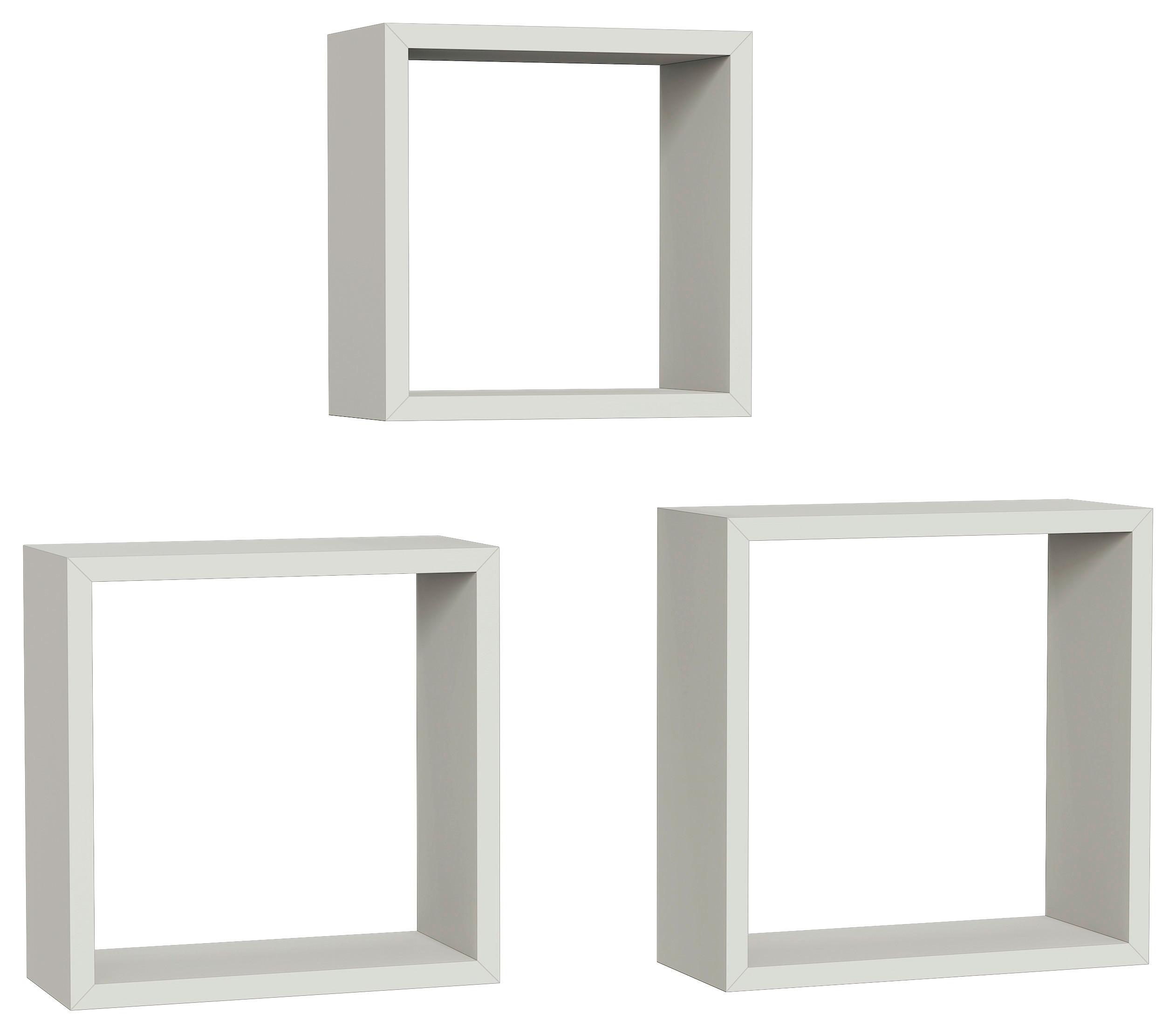 Wandregale Simple B: 30 cm Kashmir 3-Teilig - MODERN, Holzwerkstoff/Kunststoff (30-27-24/30-27-24/12cm)