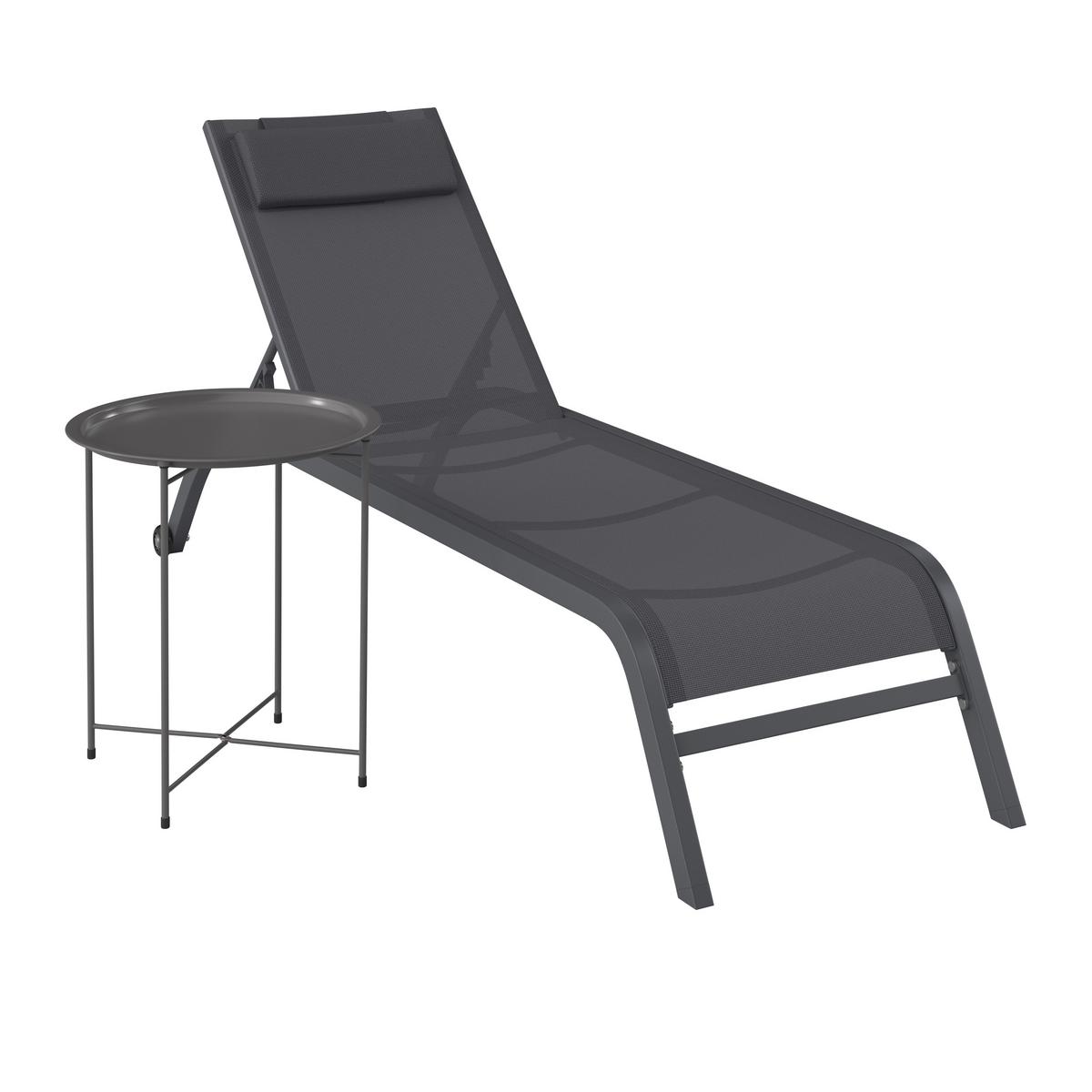 Gartenbeistelltisch Stella - Anthrazit, MODERN, Metall (46/52/46cm) - Luca Bessoni