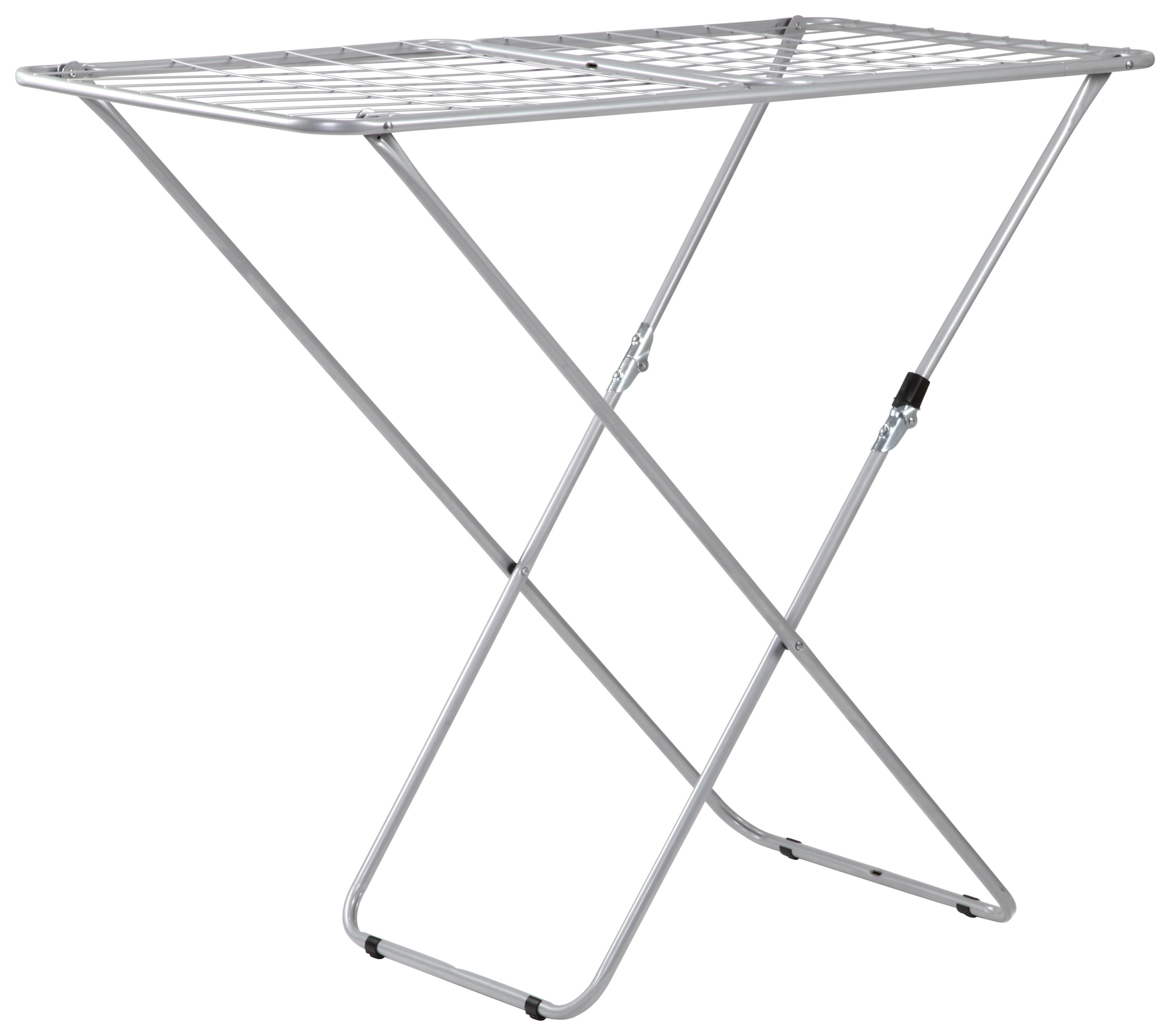 Wäscheständer Baster Klappbar, ca. 55,5x129 cm - Silberfarben, Basics, Metall (55,5/129/4cm) - Homezone