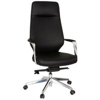 Chefsessel Velvet Schwarz Bis 120 Kg - Silberfarben/Schwarz, Basics, Kunststoff/Textil (63/133/65cm) - MID.YOU