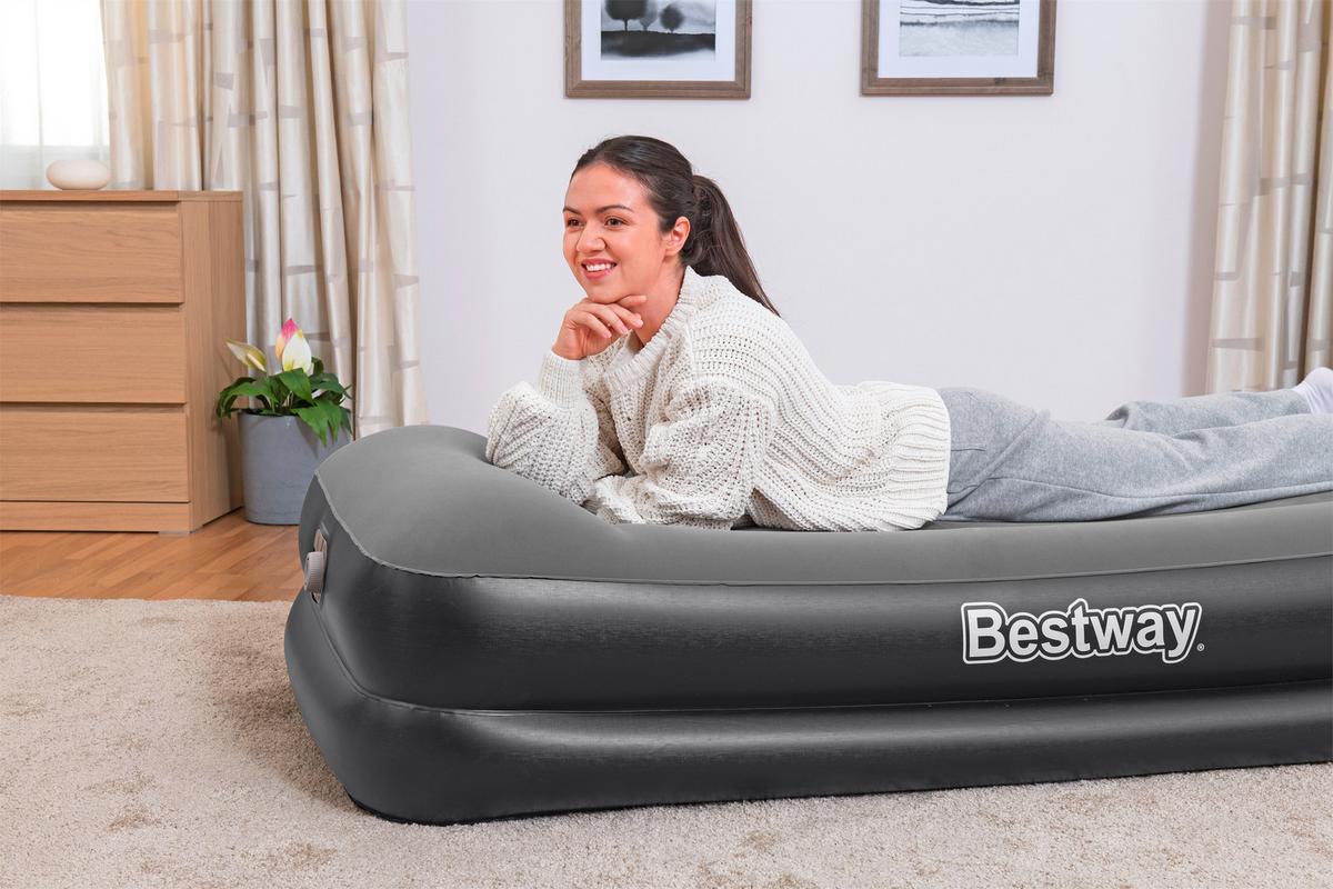 Luftmatratze Tritec Airbed Twin 191x97x46 Cm Bis 150 Kg - Schwarz/Grau, MODERN, Kunststoff (191/97/46cm) - Bestway