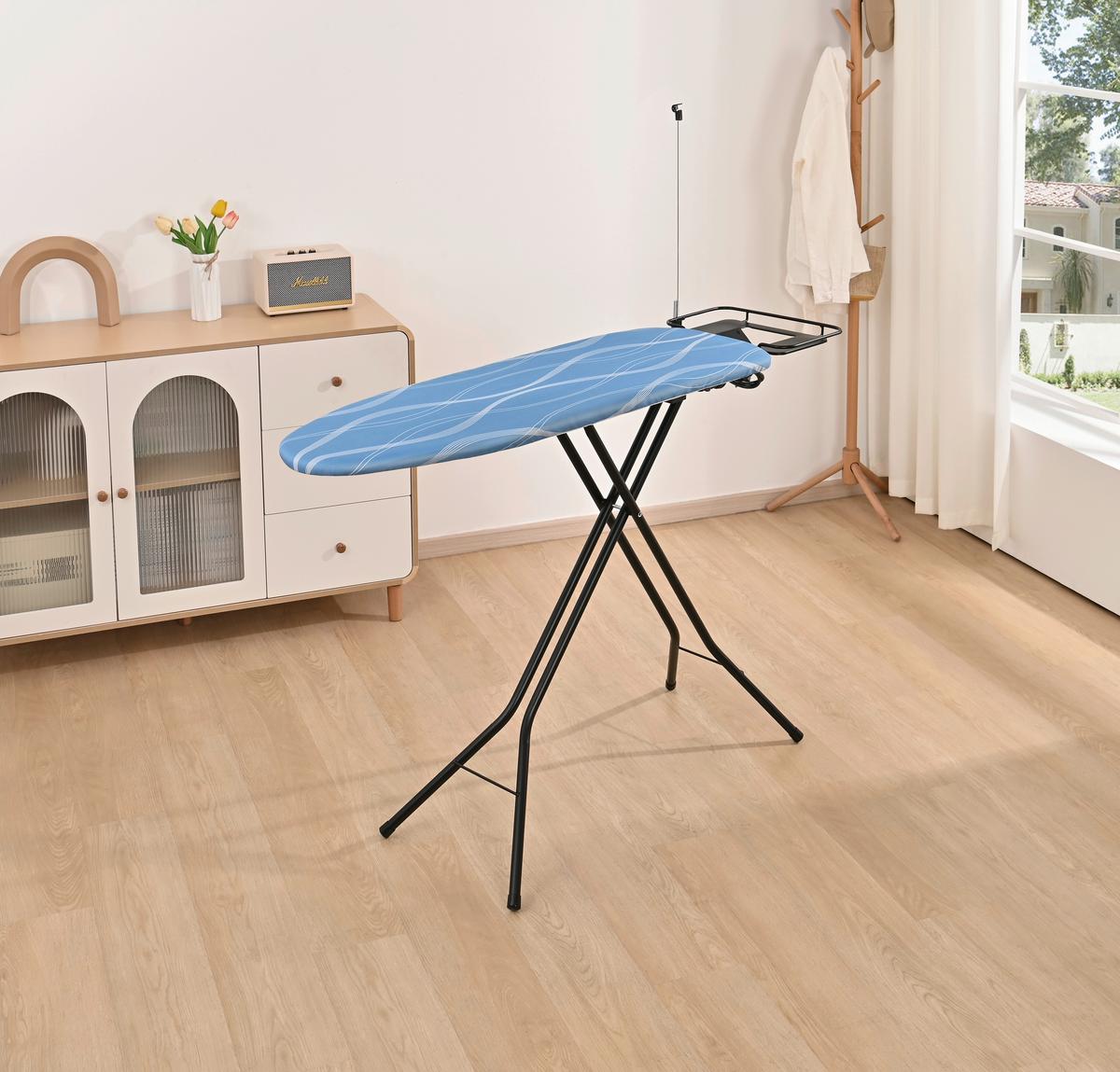 Žehliaca doska REGIS - modrá/biela, Konventionell, textil (92/40,5/145cm) - Mömax