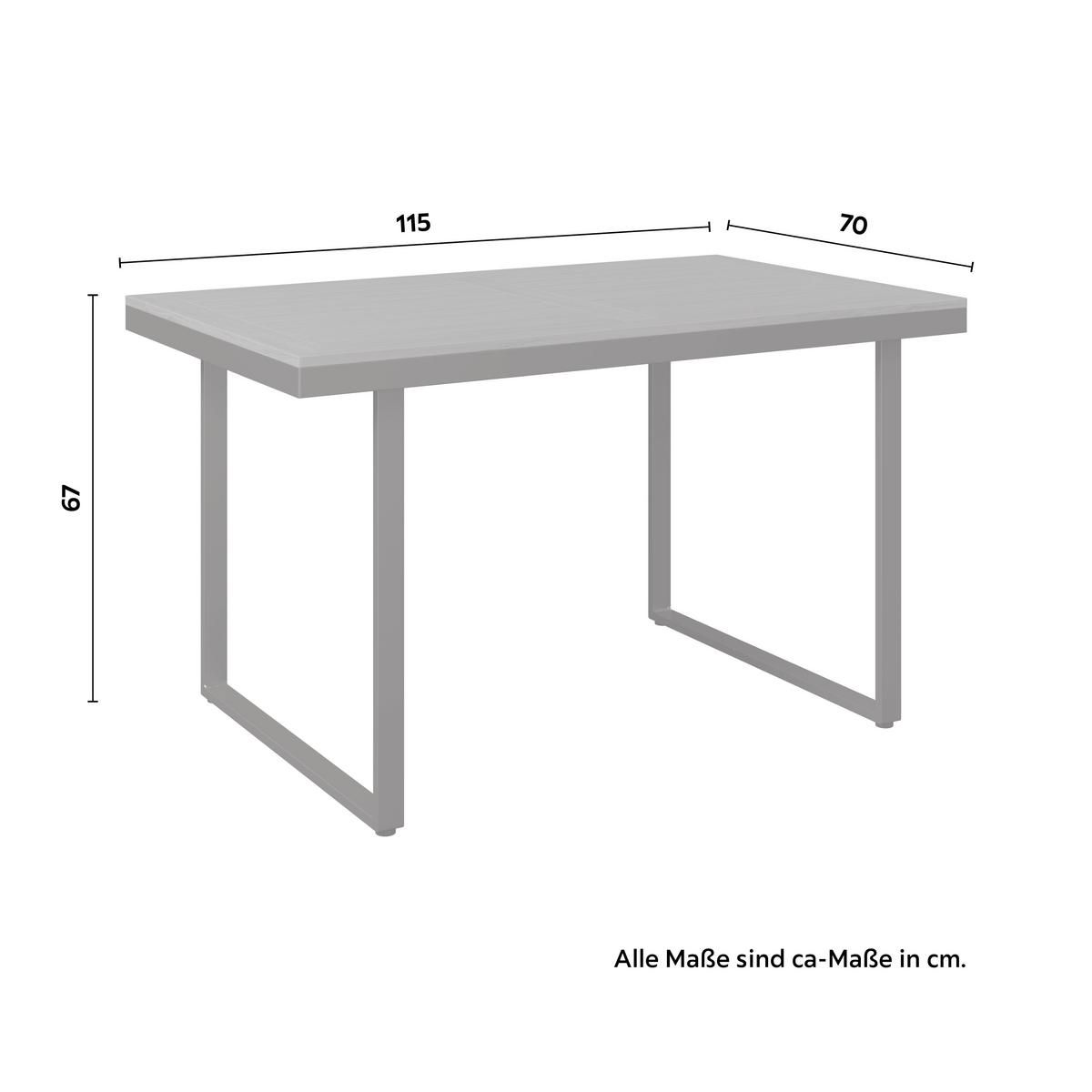 TERASOVÁ SEDACIA SÚPRAVA HOTTIE - BASED- - prírodná farba/tmavosivá, Modern, kov/textil (115/40/,5cm) - Based