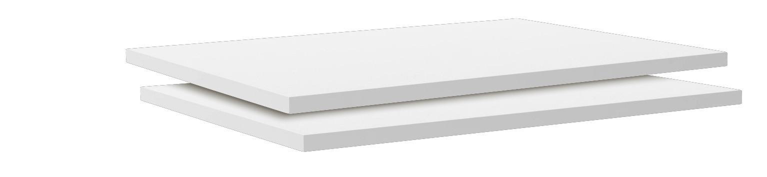 Einlegeböden 2er-Set für Schrank Unit 88x54 cm - Weiß, MODERN, Holzwerkstoff (87,9cm) - Ondega