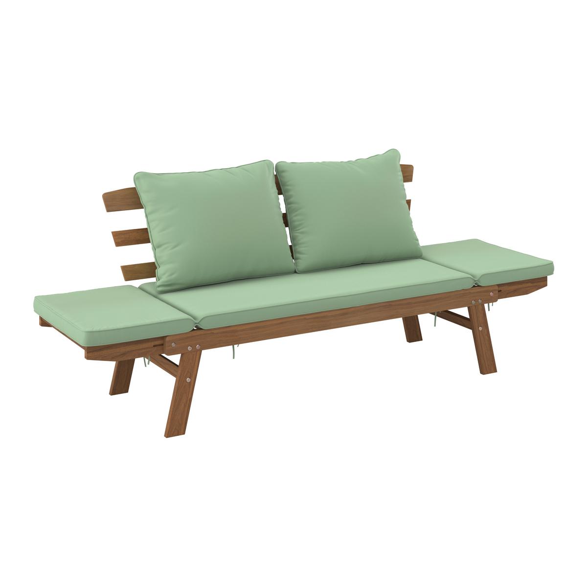 ZAHRADNÍ LAVICE MALLORCA 1 - přírodní barvy, Natur, dřevo/vlnitá lepenka (192/69/72cm) - Mömax