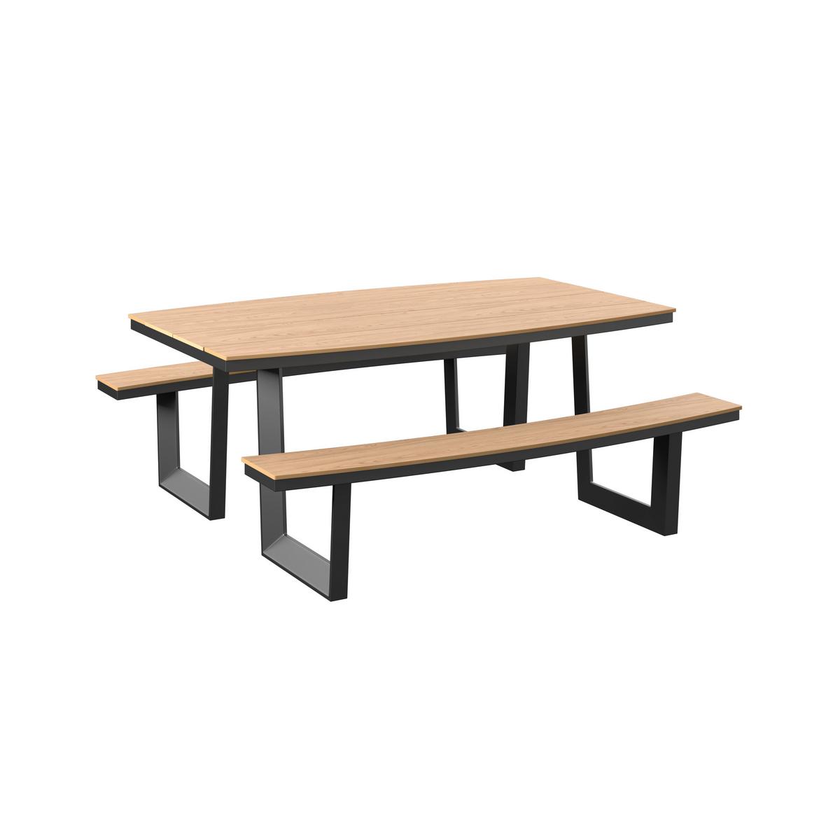 ZAHRADNÍ SESTAVA MANUEL - přírodní barvy/antracitová, Moderní, kov/plast (200/75/180cm)