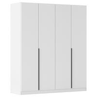 Drehtürenschrank Alabama Weiß B: 181 Cm - Dunkelgrau/Weiß, MODERN, Holzwerkstoff (181/229/54cm) - Rauch Möbel